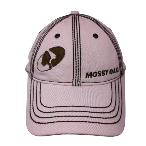 Mossy Oak Strapback Hat Pink One Size Adjustable Embroidered Paramount Outdoors - Picture 1 of 10